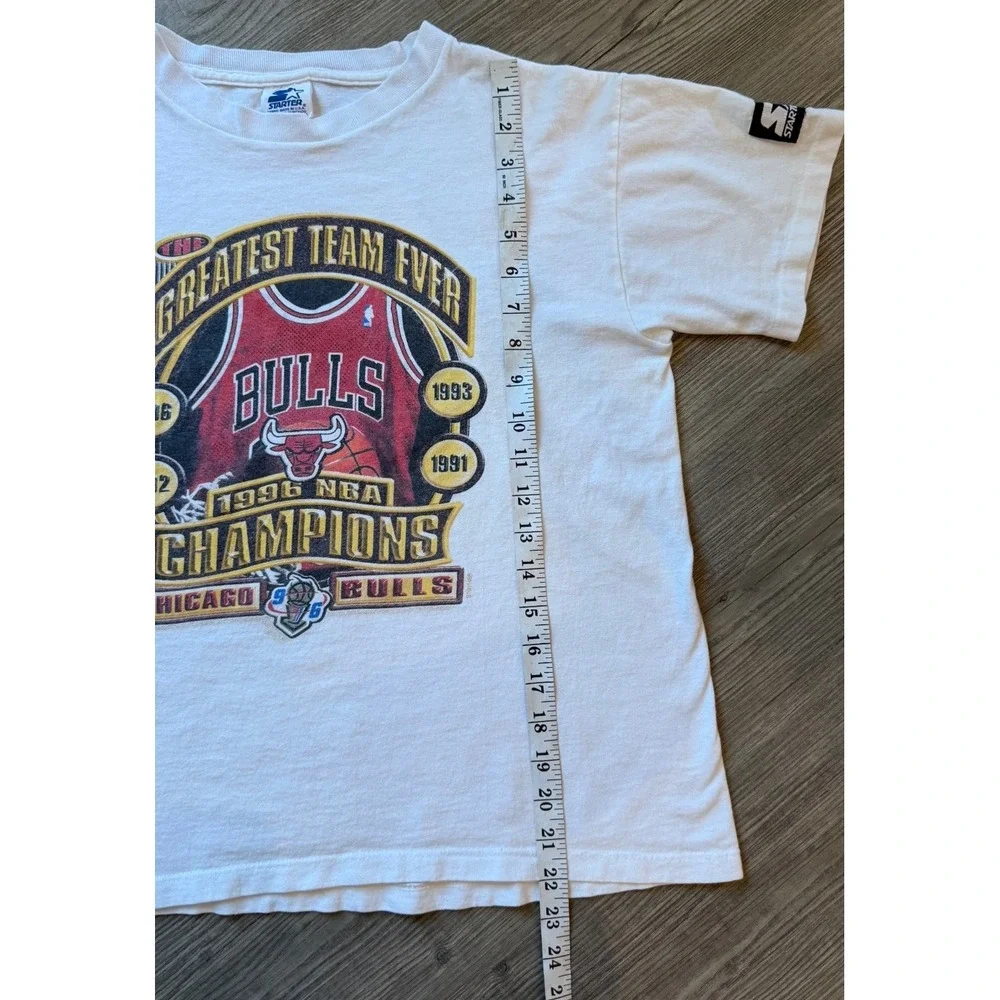 Vintage Chicago Bulls Shirt NBA Champions Starter USA Youth L Adult X-Small 1996
